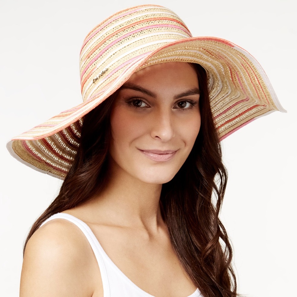 Calvin Klein Space Dye Straw Beach Sun Hat